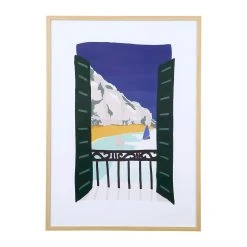 SEMA DESIGN Cadre Deco Encadré Balcon Multicolore 52x72cm