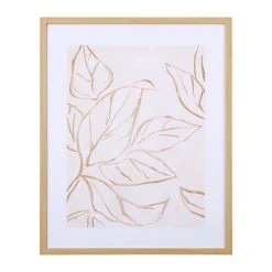 SEMA DESIGN Cadre Deco Encadré Feuille Doré 42x52cm