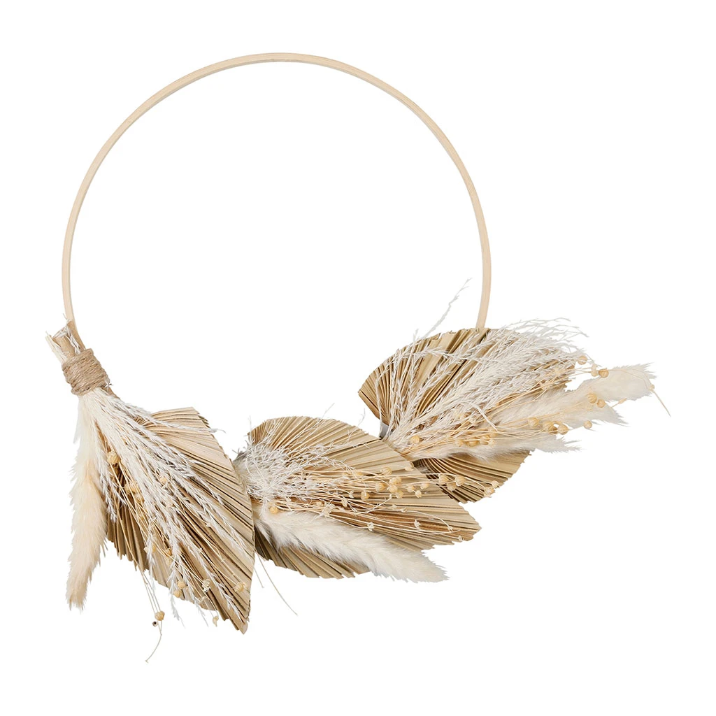 SEMA DESIGN Deco Murale Palmier Naturel D30cm En Fleurs Sechees Et Saule 3 SEMA DESIGN Deco Murale Palmier Naturel D30cm En Fleurs Sechees Et Saule