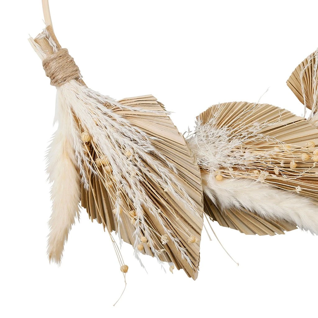 SEMA DESIGN Deco Murale Palmier Naturel D30cm En Fleurs Sechees Et Saule 4 SEMA DESIGN Deco Murale Palmier Naturel D30cm En Fleurs Sechees Et Saule – Image 2