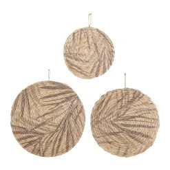 SEMA DESIGN Deco Murale 3 Tailles Tropic'art Naturel Et Gris