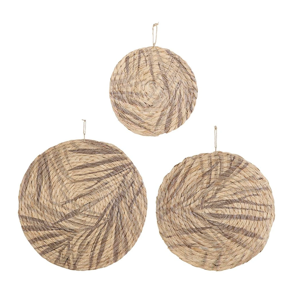 SEMA DESIGN Deco Murale 3 Tailles Tropic'art Naturel Et Gris 3 SEMA DESIGN Deco Murale 3 Tailles Tropic'art Naturel Et Gris