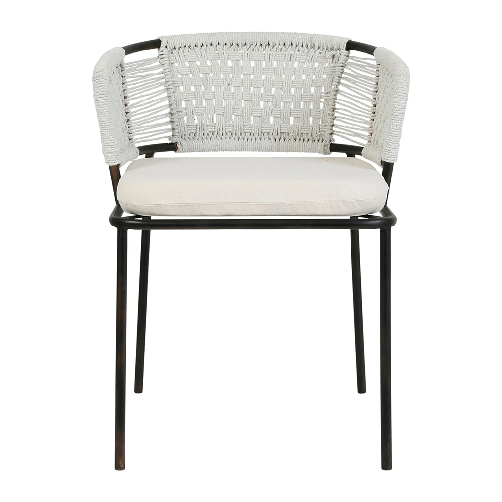 SEMA DESIGN Fauteuil En Fer Noir Et Assise Coton - Cobalt 3 SEMA DESIGN Fauteuil En Fer Noir Et Assise Coton - Cobalt