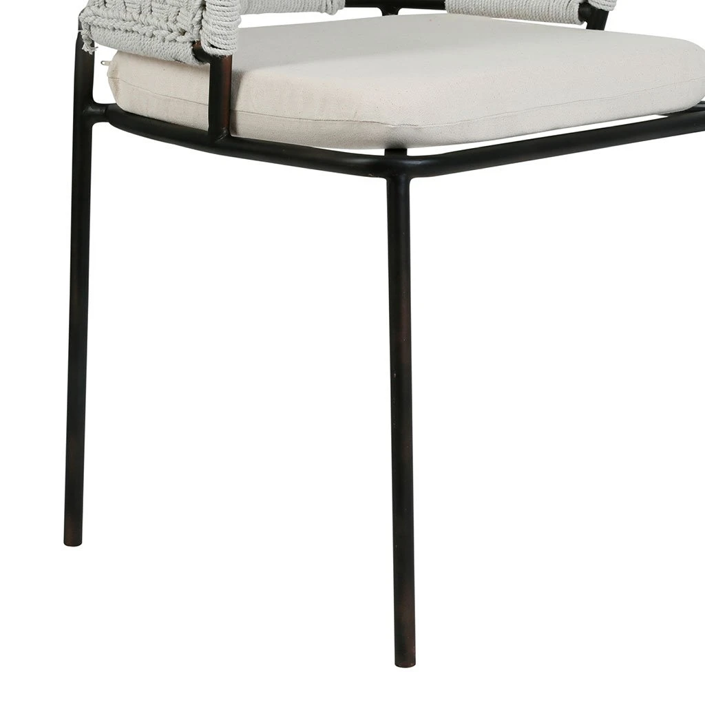 SEMA DESIGN Fauteuil En Fer Noir Et Assise Coton - Cobalt 7 SEMA DESIGN Fauteuil En Fer Noir Et Assise Coton - Cobalt – Image 5