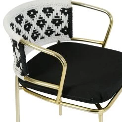 SEMA DESIGN Fauteuil En Fer Doré Et Assise Coton - Cobalt 11 SEMA DESIGN Fauteuil En Fer Doré Et Assise Coton - Cobalt -Sema Design Boutique 76039 DET03 WEB