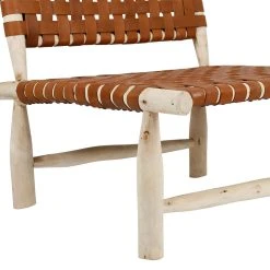 SEMA DESIGN Fauteuil En Cuir Brun Et Bois D'eucalyptus - Cuir 10 SEMA DESIGN Fauteuil En Cuir Brun Et Bois D'eucalyptus - Cuir -Sema Design Boutique 76484 DET03 WEB