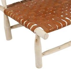 SEMA DESIGN Fauteuil En Cuir Brun Et Bois D'eucalyptus - Cuir 11 SEMA DESIGN Fauteuil En Cuir Brun Et Bois D'eucalyptus - Cuir -Sema Design Boutique 76484 DET04 WEB