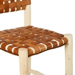 SEMA DESIGN Chaise De Bar En Cuir Brun Et Bois D'eucalyptus - Cuir 9 SEMA DESIGN Chaise De Bar En Cuir Brun Et Bois D'eucalyptus - Cuir -Sema Design Boutique 76487 DET02 WEB