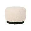 SEMA DESIGN Pouf D'intérieur En Tissu Bouclette Crème Et Noir - Cosine
