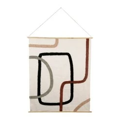 SEMA DESIGN Toile Tuftée écru, Brun Et Sauge En Coton -terre Brulee