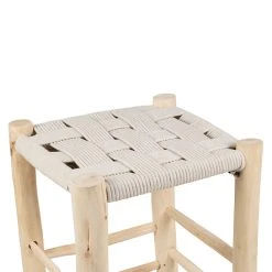 SEMA DESIGN Tabouret En Bois D'eucalyptus Et Coton Beige 8 SEMA DESIGN Tabouret En Bois D'eucalyptus Et Coton Beige -Sema Design Boutique 76886 DET02 WEB
