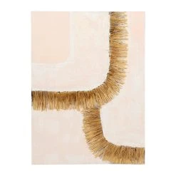 SEMA DESIGN Tableau Rosé Et Naturel 60x80cm En Raphia - Madeira