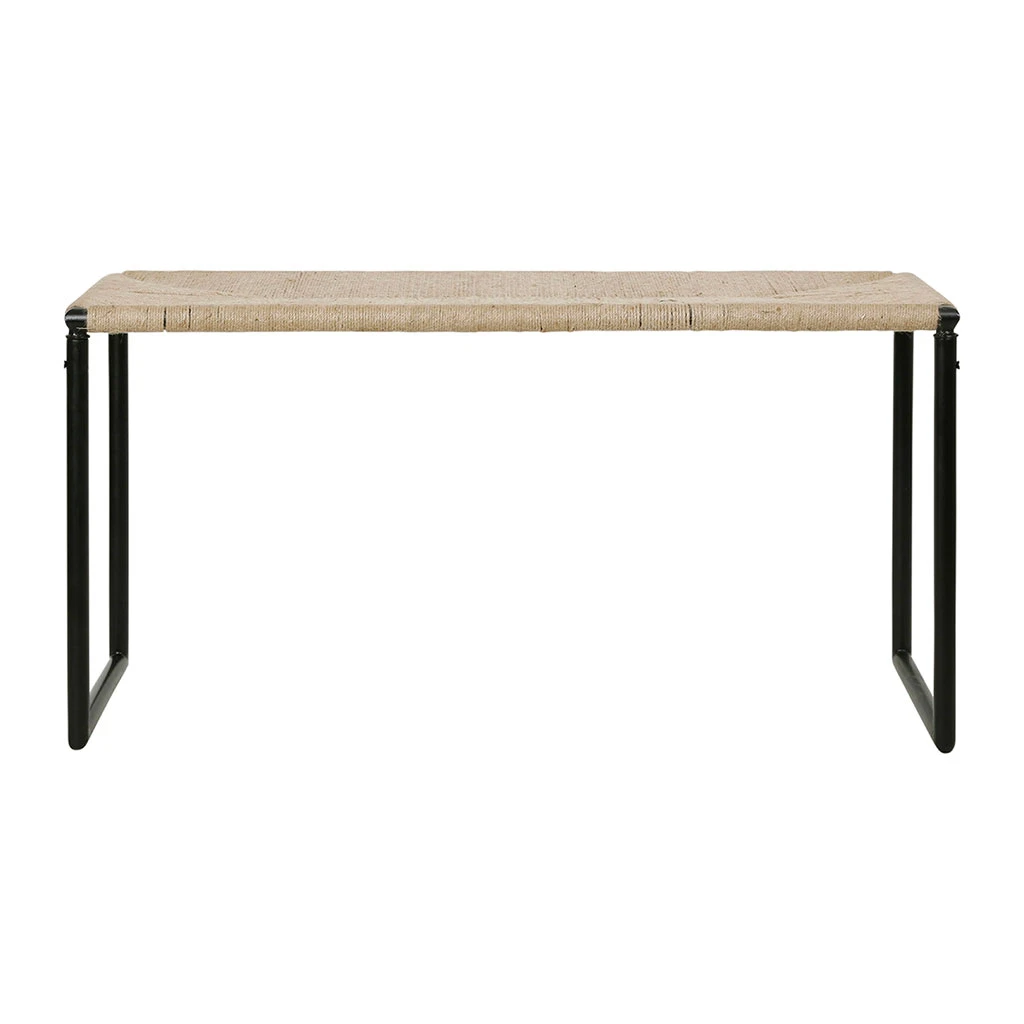 SEMA DESIGN Banc En Jute Naturel Et Fer Noir - Madeira 3 SEMA DESIGN Banc En Jute Naturel Et Fer Noir - Madeira