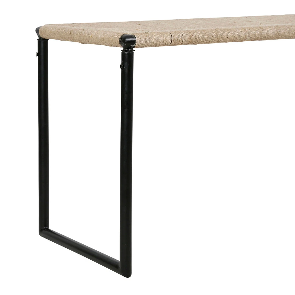 SEMA DESIGN Banc En Jute Naturel Et Fer Noir - Madeira 5 SEMA DESIGN Banc En Jute Naturel Et Fer Noir - Madeira – Image 3