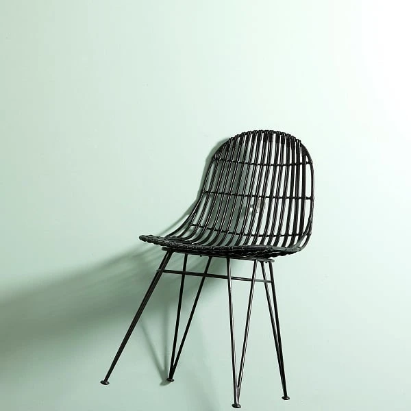 Zago Chaise En Rotin Naturel Et Metal Noir - KUBU 4 Zago Chaise En Rotin Naturel Et Metal Noir - KUBU – Image 2