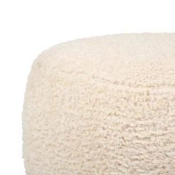 SEMA DESIGN Pouf D'intérieur En Tissu Bouclette Crème Et Noir - Cosine -Sema Design Boutique 89666 76521 det02 hdd