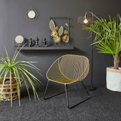 SEMA DESIGN Chaise En Fer Noir Et Doré - Palmchik -Sema Design Boutique 98e89 chaise en fer dore et pieds noir