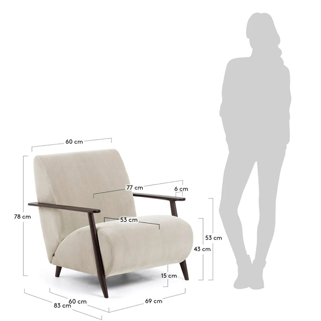 La Forma Fauteuil Rétro En Velours Côtelé - Marthan 9 La Forma Fauteuil Rétro En Velours Côtelé - Marthan – Image 7