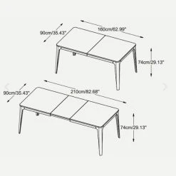 Unique Table à Manger Placage Chêne Naturel 160x90cm - Amalfi 11 Unique Table à Manger Placage Chêne Naturel 160x90cm - Amalfi -Sema Design Boutique 9b8ca 3