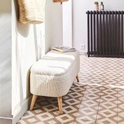 SEMA DESIGN Banc Coffre Bouclette Blanc Crème - Elément 13 SEMA DESIGN Banc Coffre Bouclette Blanc Crème - Elément -Sema Design Boutique 9d8f1 2