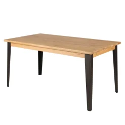 Zago Table à Manger En Chêne Massif Et Pieds Acier 160x90cm- Manny -Sema Design Boutique c3c45 man tr160 03