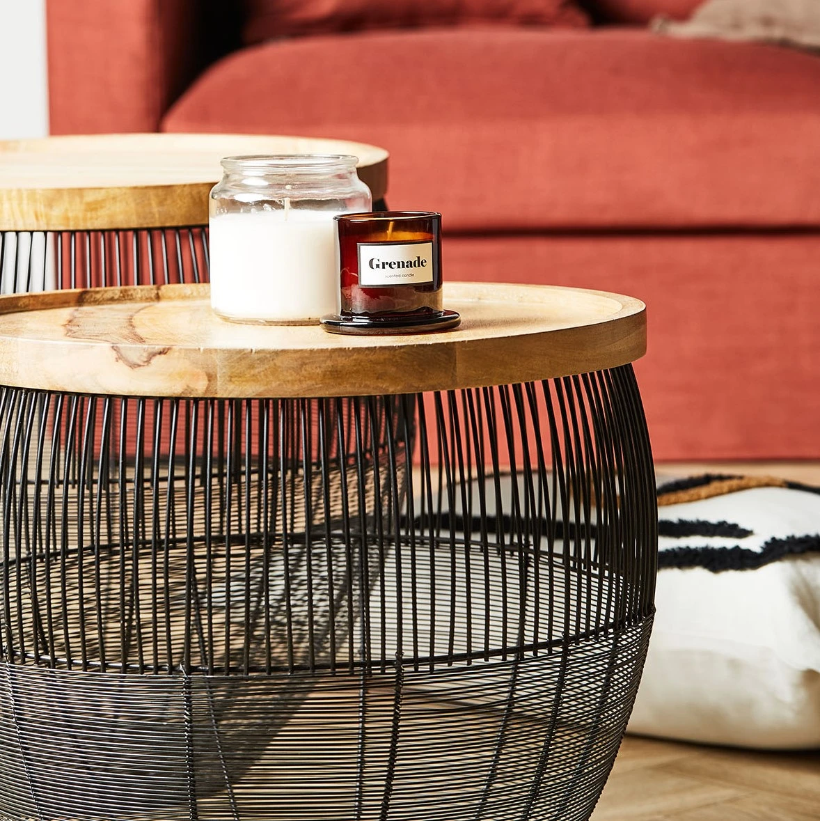 SEMA DESIGN Table Basse (lot De 2) En Manguier Naturel Et Fer Noir - Kleia 4 SEMA DESIGN Table Basse (lot De 2) En Manguier Naturel Et Fer Noir - Kleia – Image 2