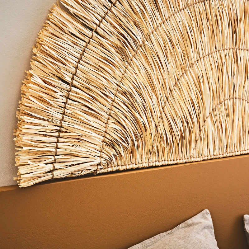 SEMA DESIGN Tête De Lit Demi-cercle En Feuille De Palmier 160x80cm - Flora Gipsy 6 SEMA DESIGN Tête De Lit Demi-cercle En Feuille De Palmier 160x80cm - Flora Gipsy – Image 4